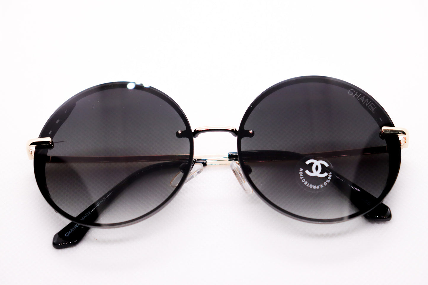 Round Silver Sunglasses - 7442 image 8