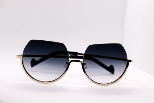 Inverted Rimmed Black Sunglasses - 2726 image 1