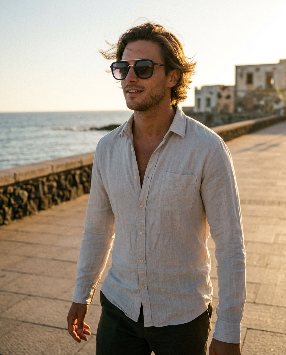 Black & Gold Sunglasses - 6923
