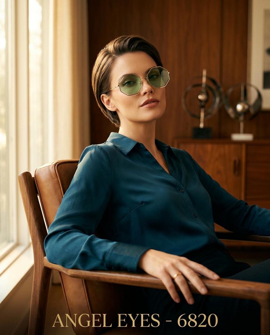 Angel Eyes Green Sunglasses - 6820
