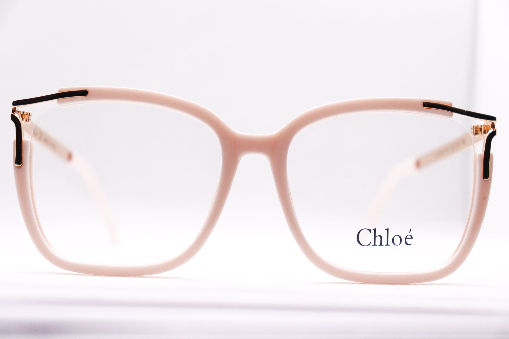 Winged Beige Eyeglasses - 7844 image 0