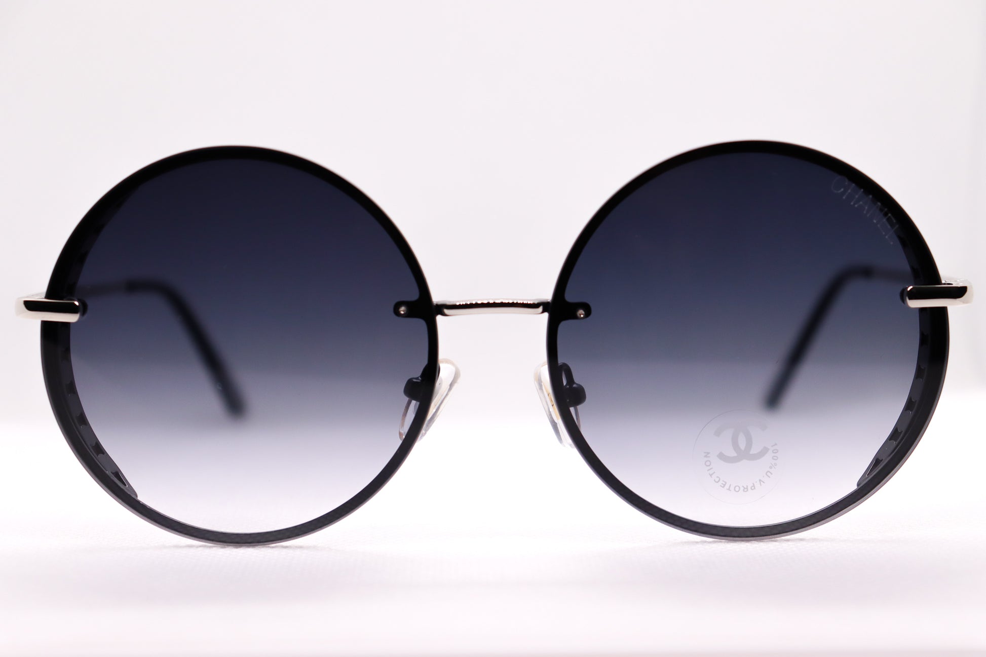 Round Golden Sunglasses - 7442 image 0