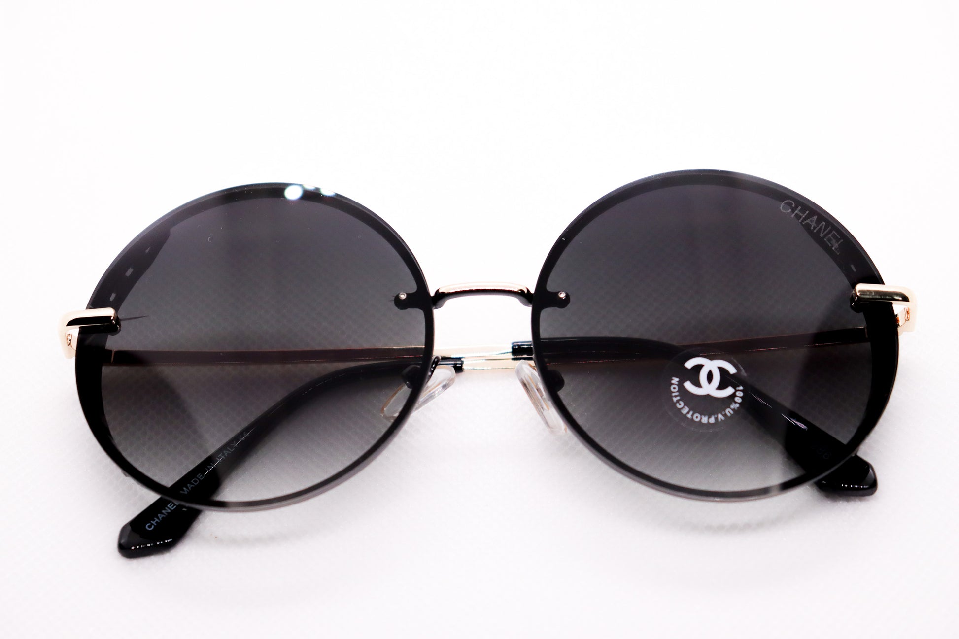 Round Silver Sunglasses - 7442 image 8