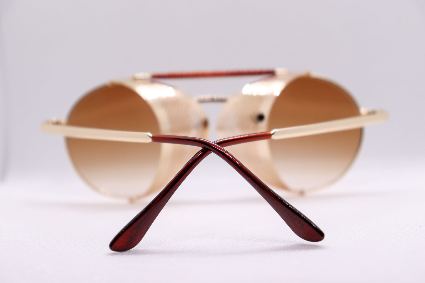 Round Golden Sunglasses - 7565 image 6