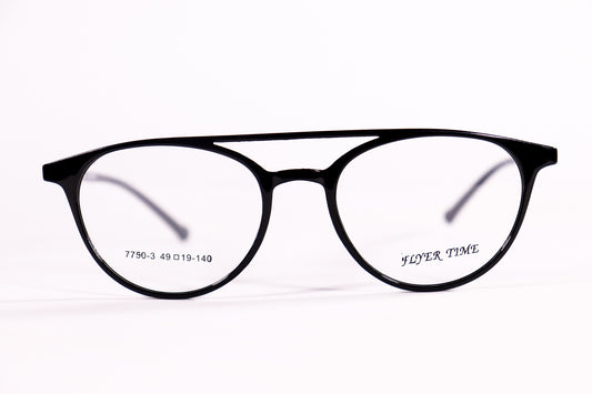 Round Double Bridge Black - BlueCut Eyeglasses - 2081 image 1