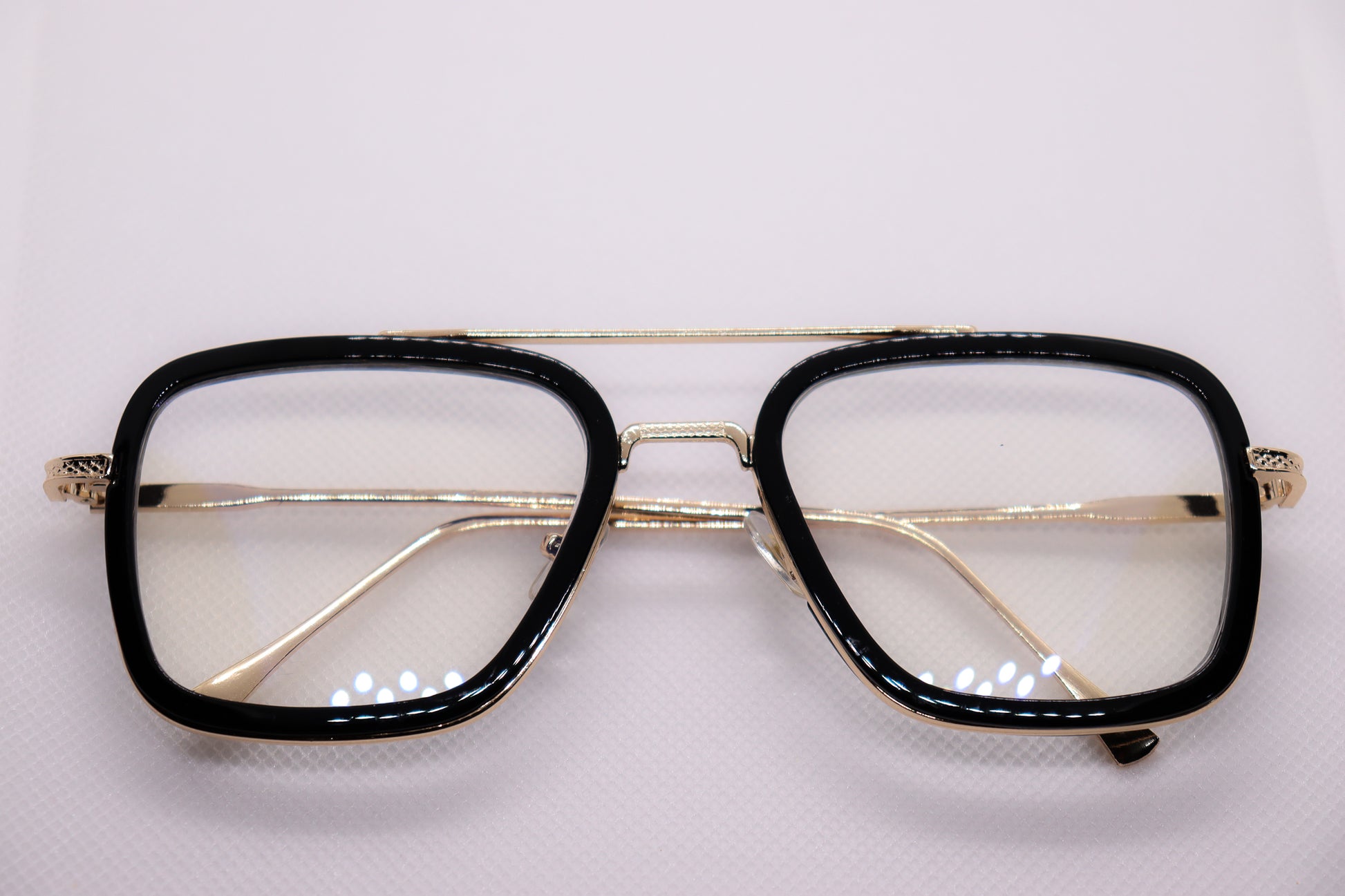 Edith Black & Gold Eyeglasses - 1375 image 9