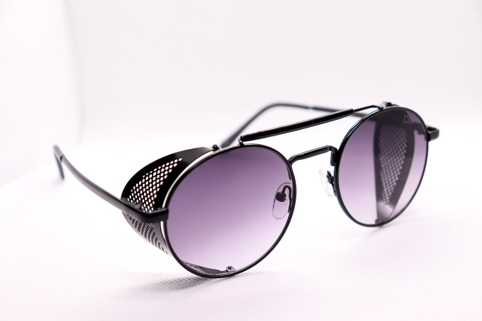 Round Black Sunglasses - 7565 image 5