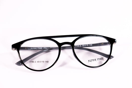 Round Double Bridge Black - BlueCut Eyeglasses - 2081 image 0