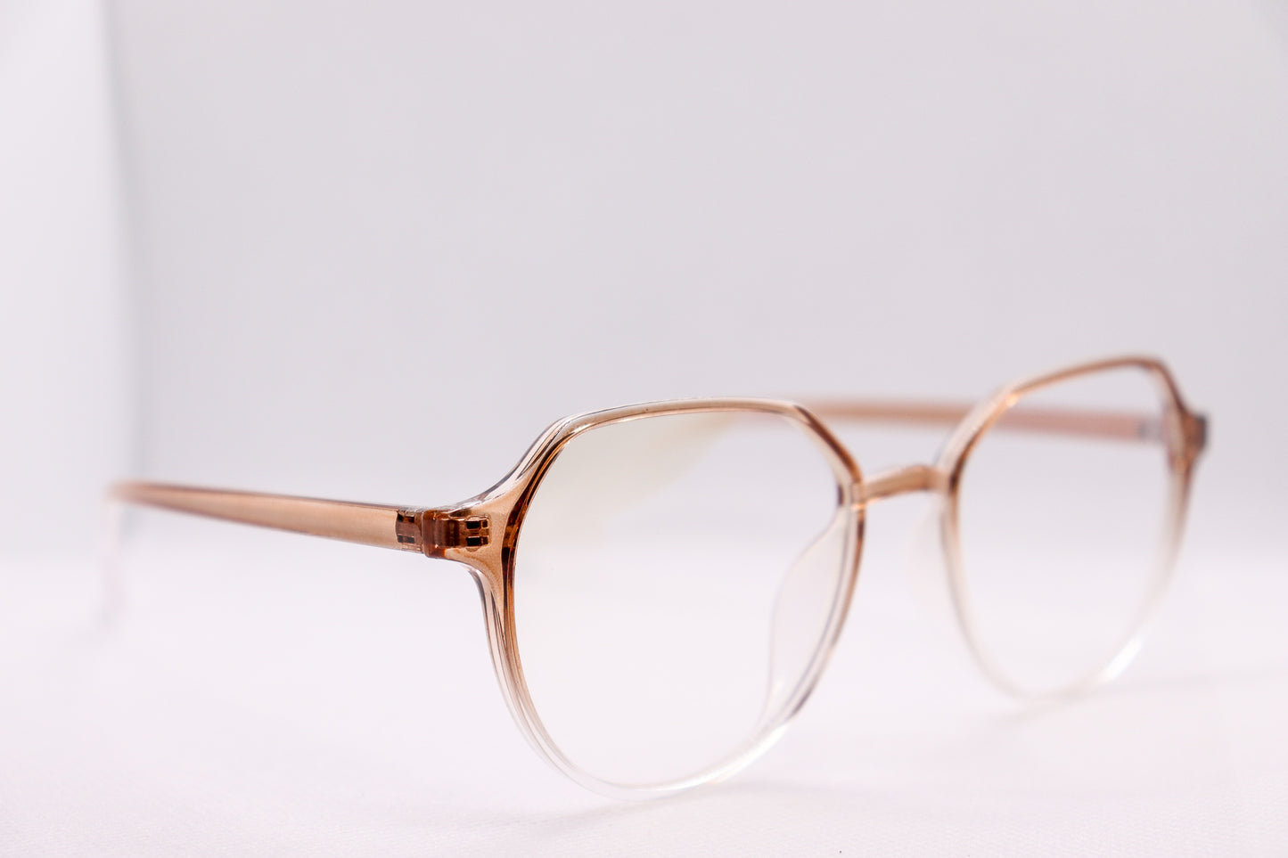 Oversized Gradient Brown Eyeglasses - 6466 image 2