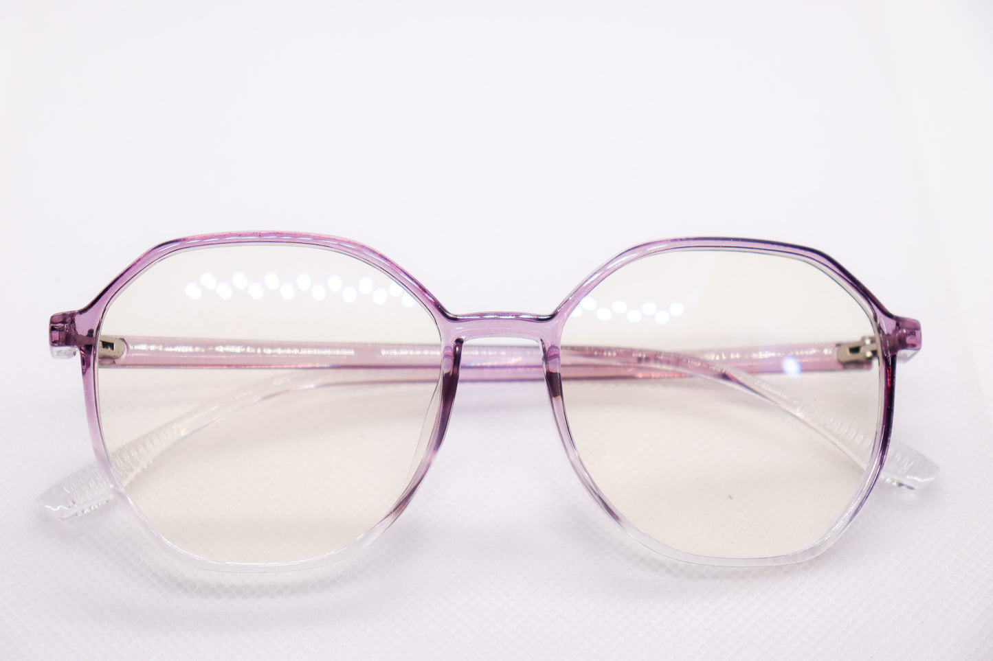 Clear Purple Gradient Eyeglasses - 9791 image 4