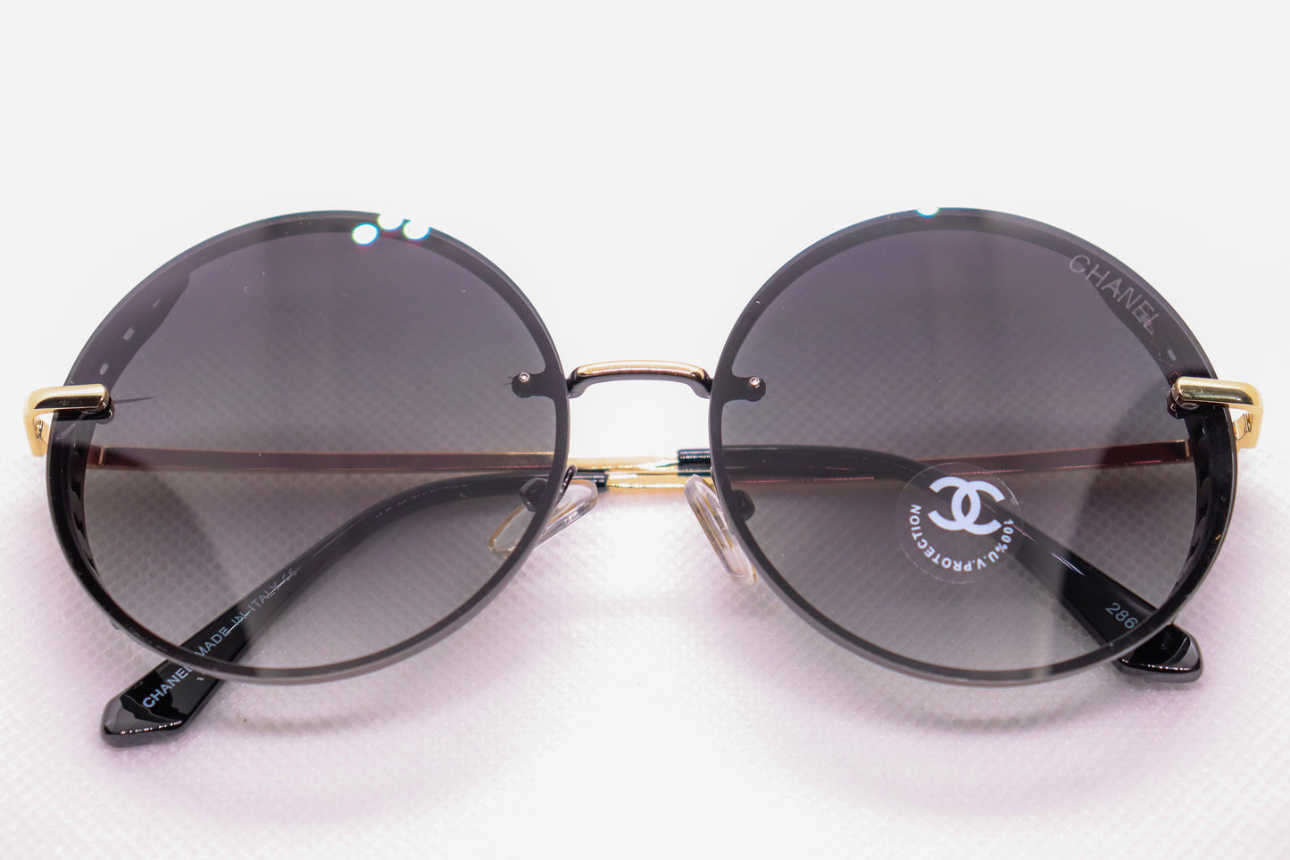 Round Silver Sunglasses - 7442 image 7