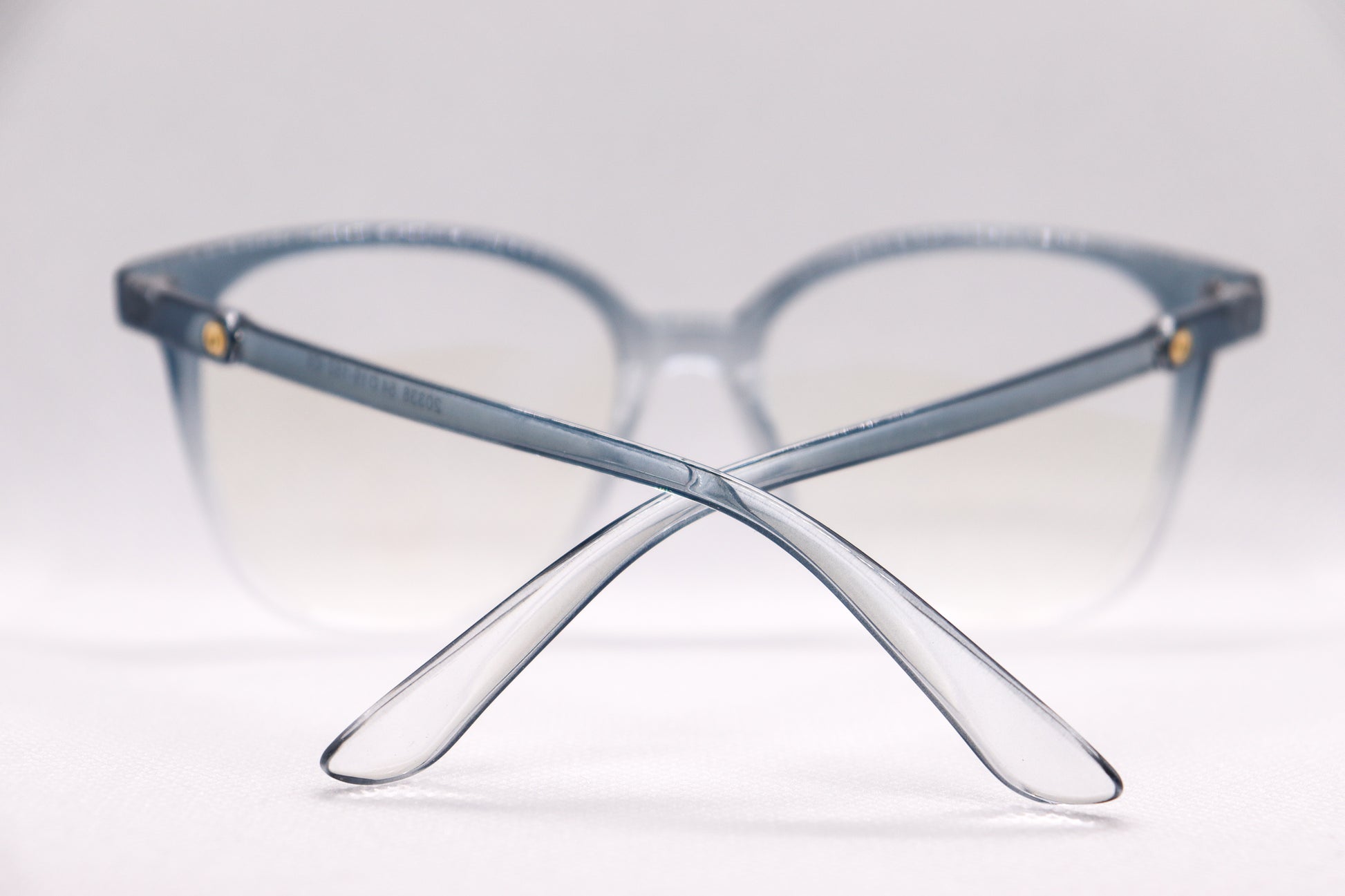 Oversized Gradient Grey Eyeglasses - 6466 image 4