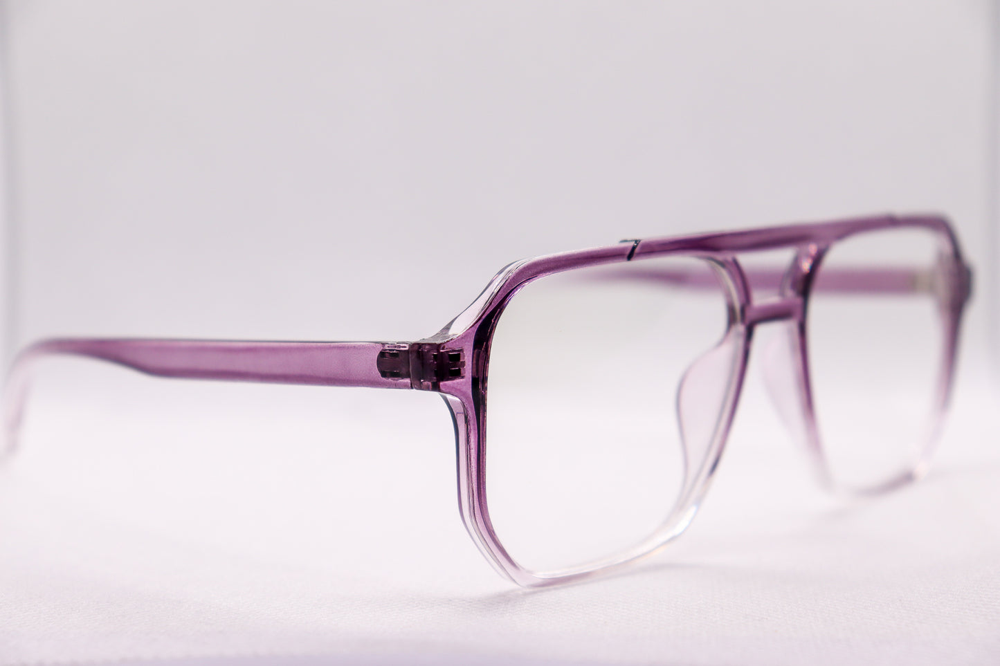 Double Bridged Gradient Purple - Eyeglasses - 6863 image 2
