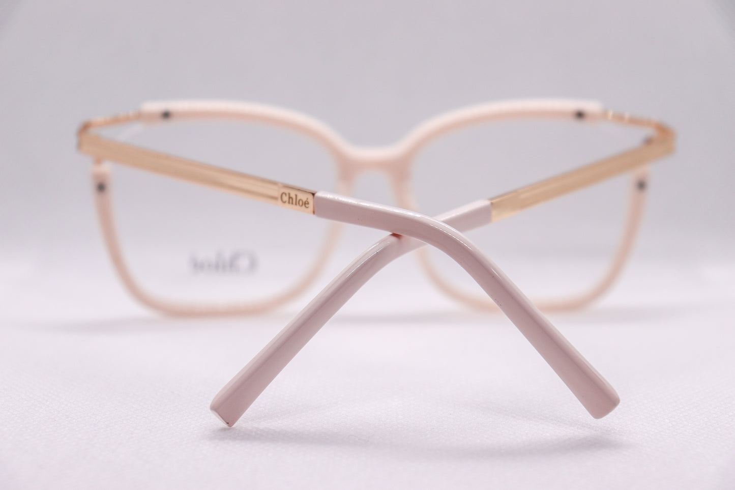 Winged Beige Eyeglasses - 7844 image 4