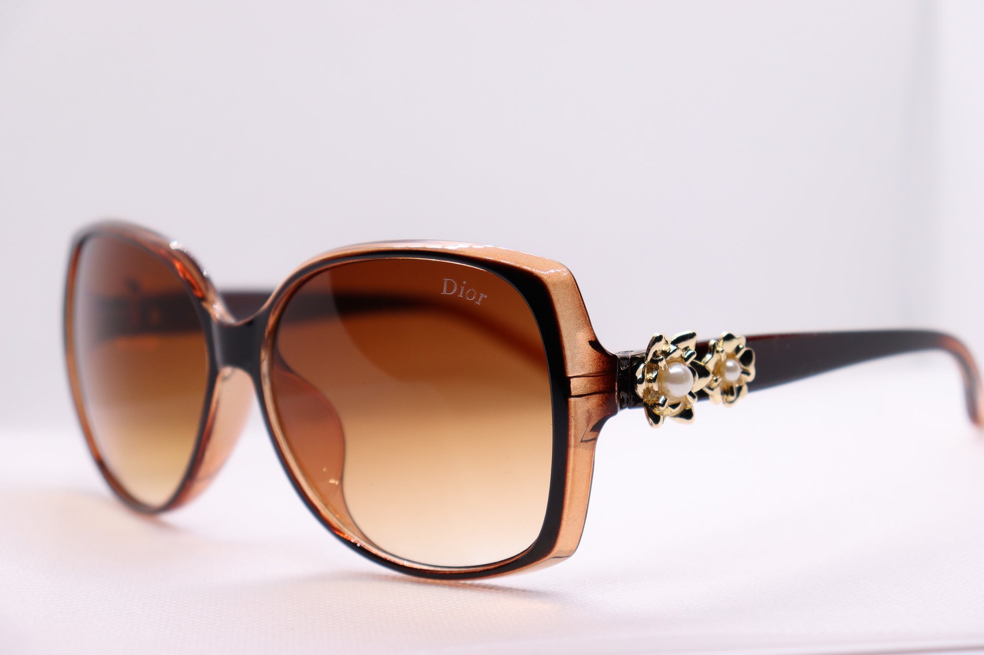 Oversized Brown Sunglasses - 2942 image 1