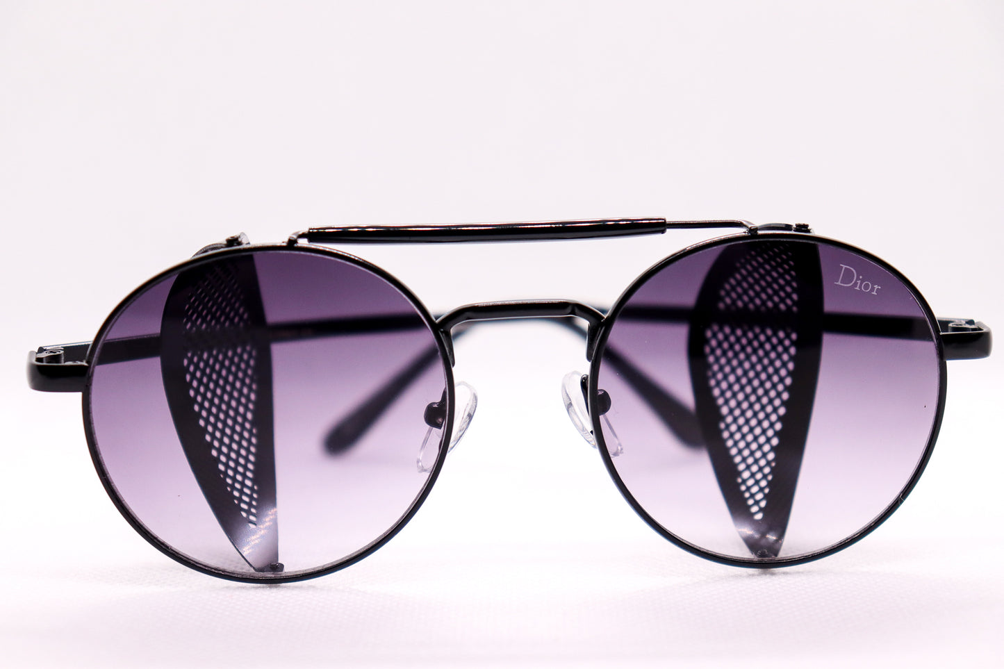 Round Black Sunglasses - 7565 image 7