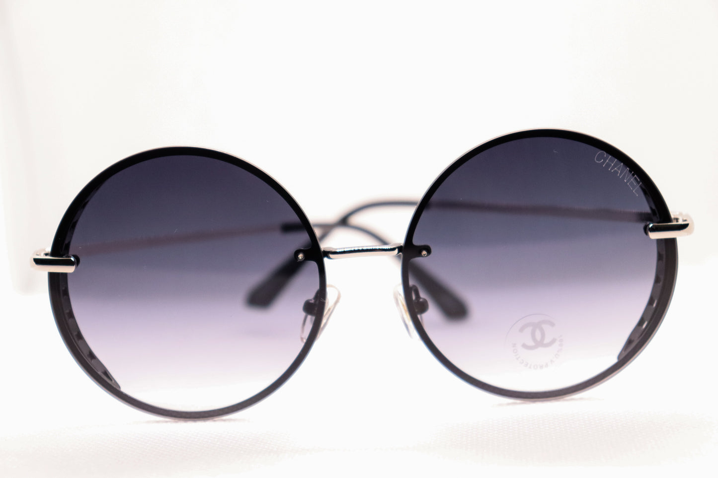 Round Golden Sunglasses - 7442 image 3