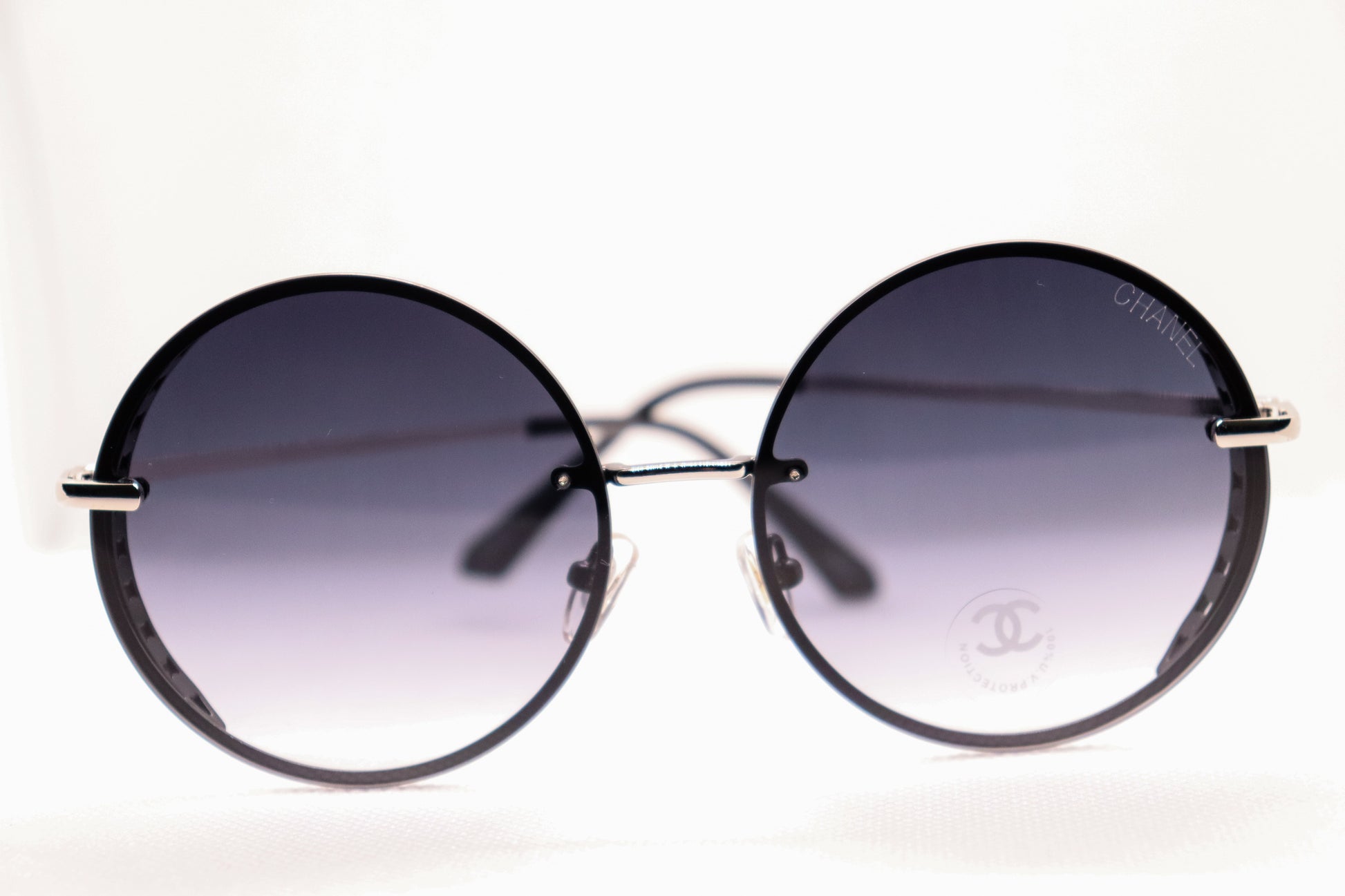 Round Golden Sunglasses - 7442 image 3