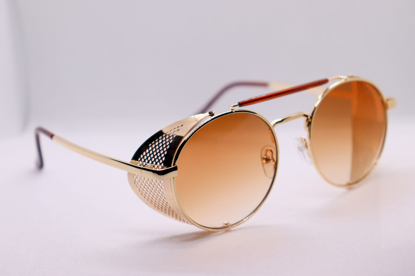 Round Golden Sunglasses - 7565 image 9