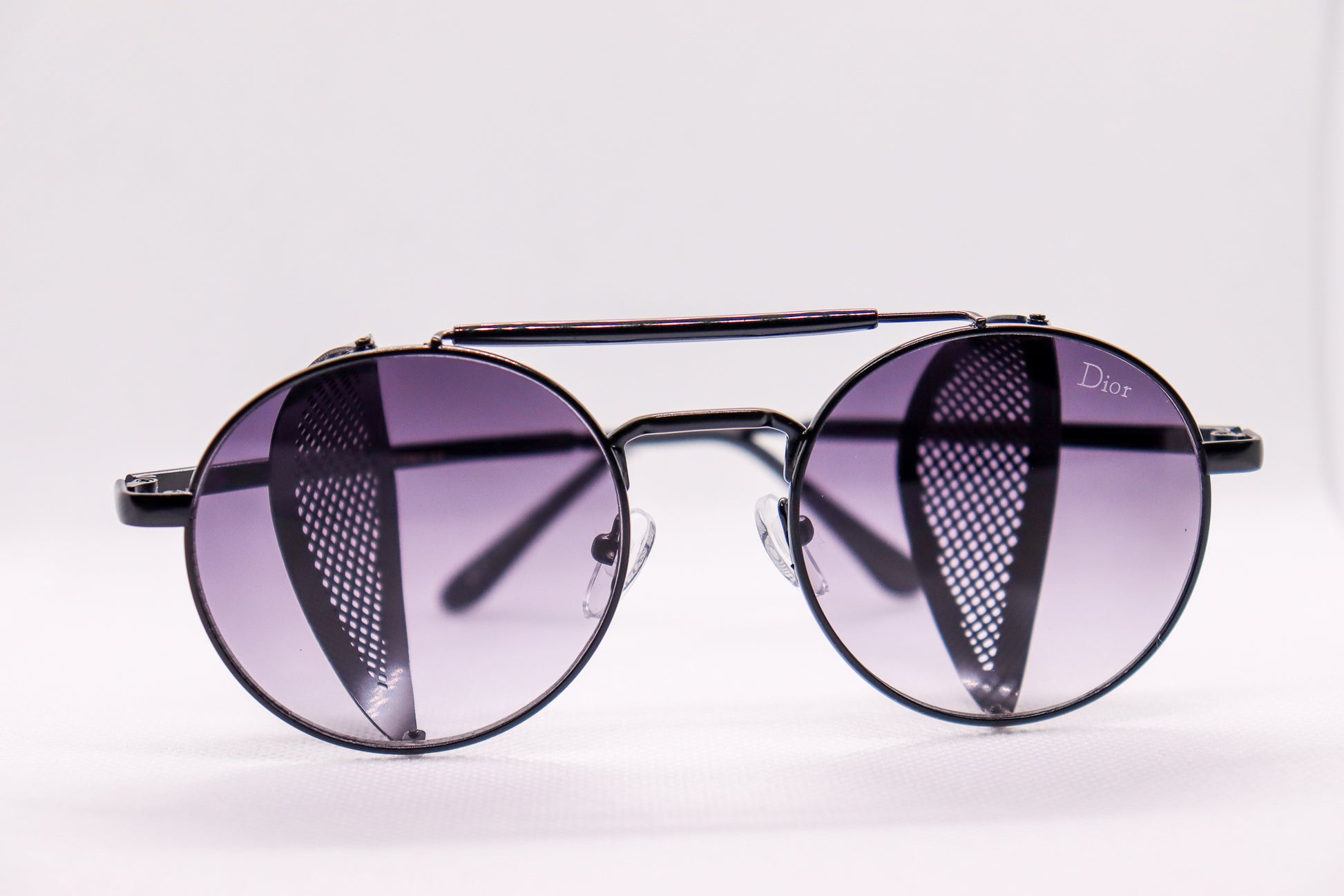 Round Black Sunglasses - 7565 image 6
