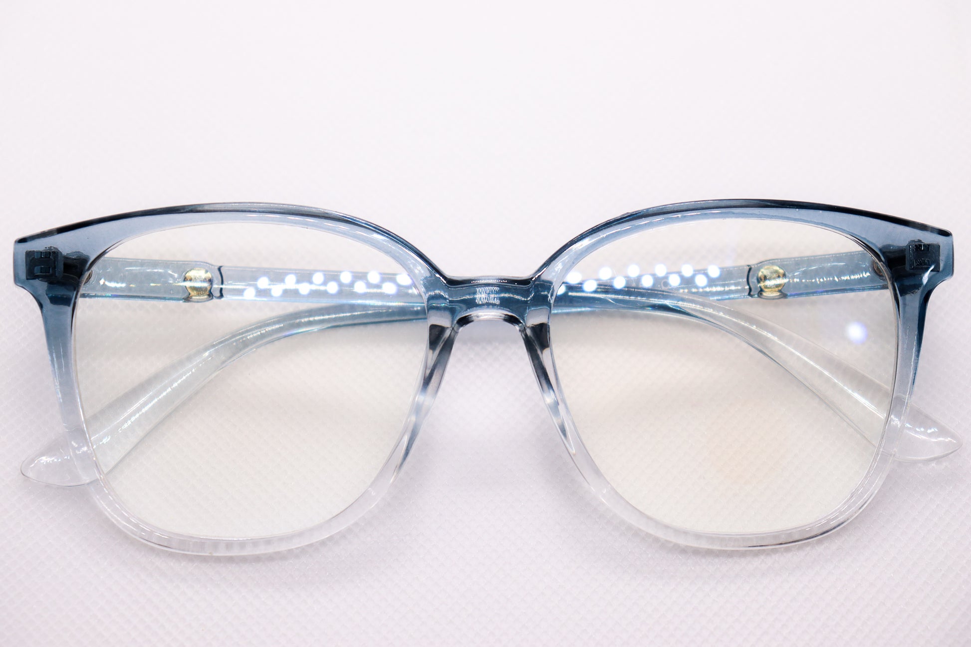 Oversized Gradient Grey Eyeglasses - 6466 image 5