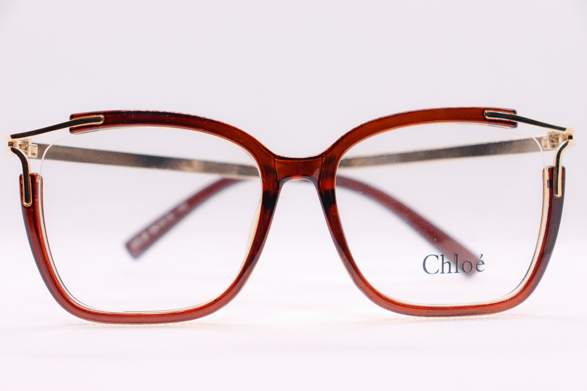 Winged Brown Eyeglasses - 7844 image 3