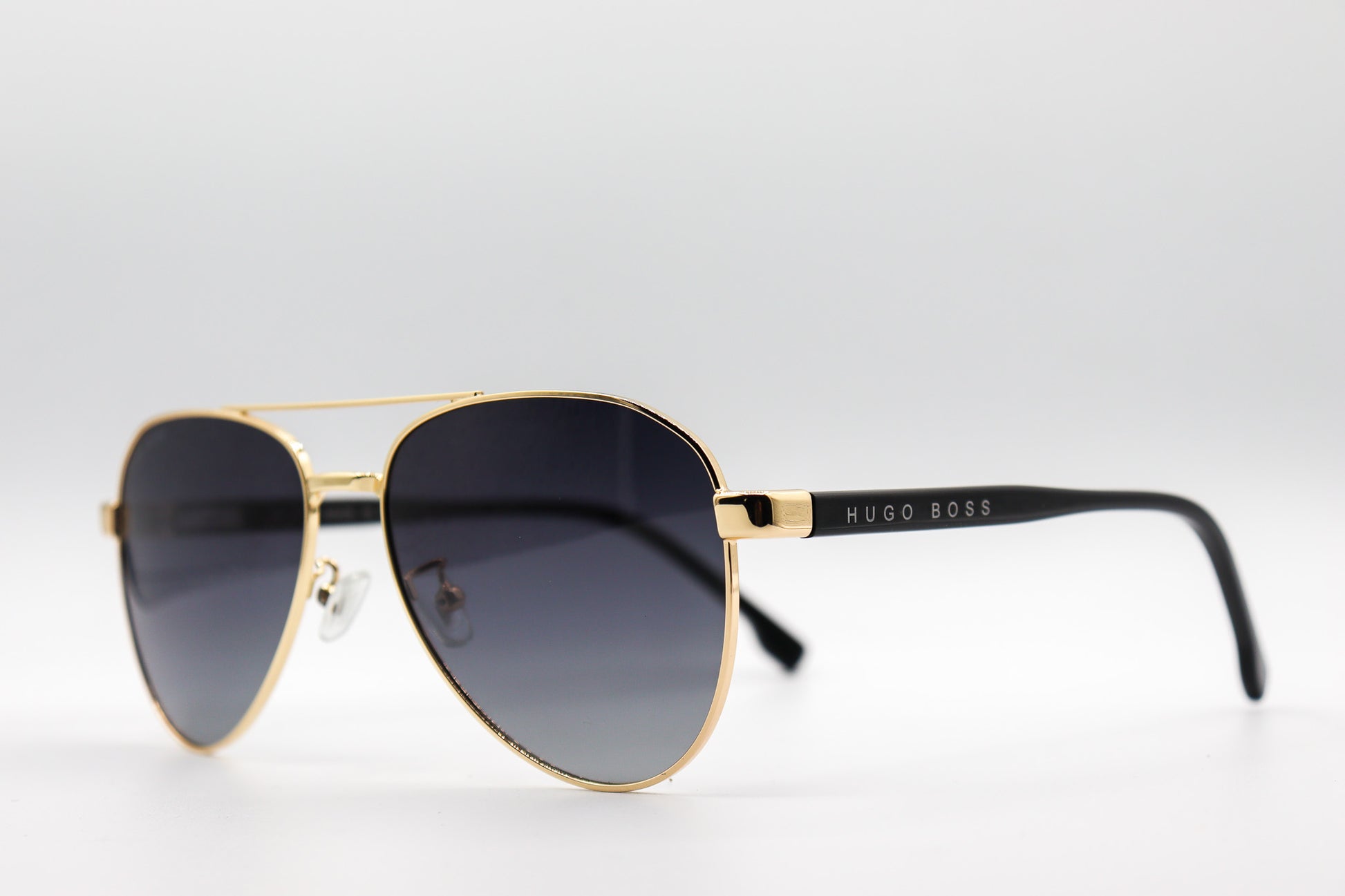 Hugo Boss Aviator Double Bridge Black & Gold – HB1046S image 1