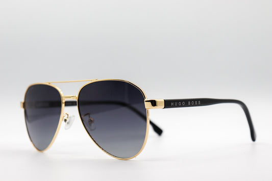 Hugo Boss Aviator Double Bridge Black & Gold – HB1046S image 1