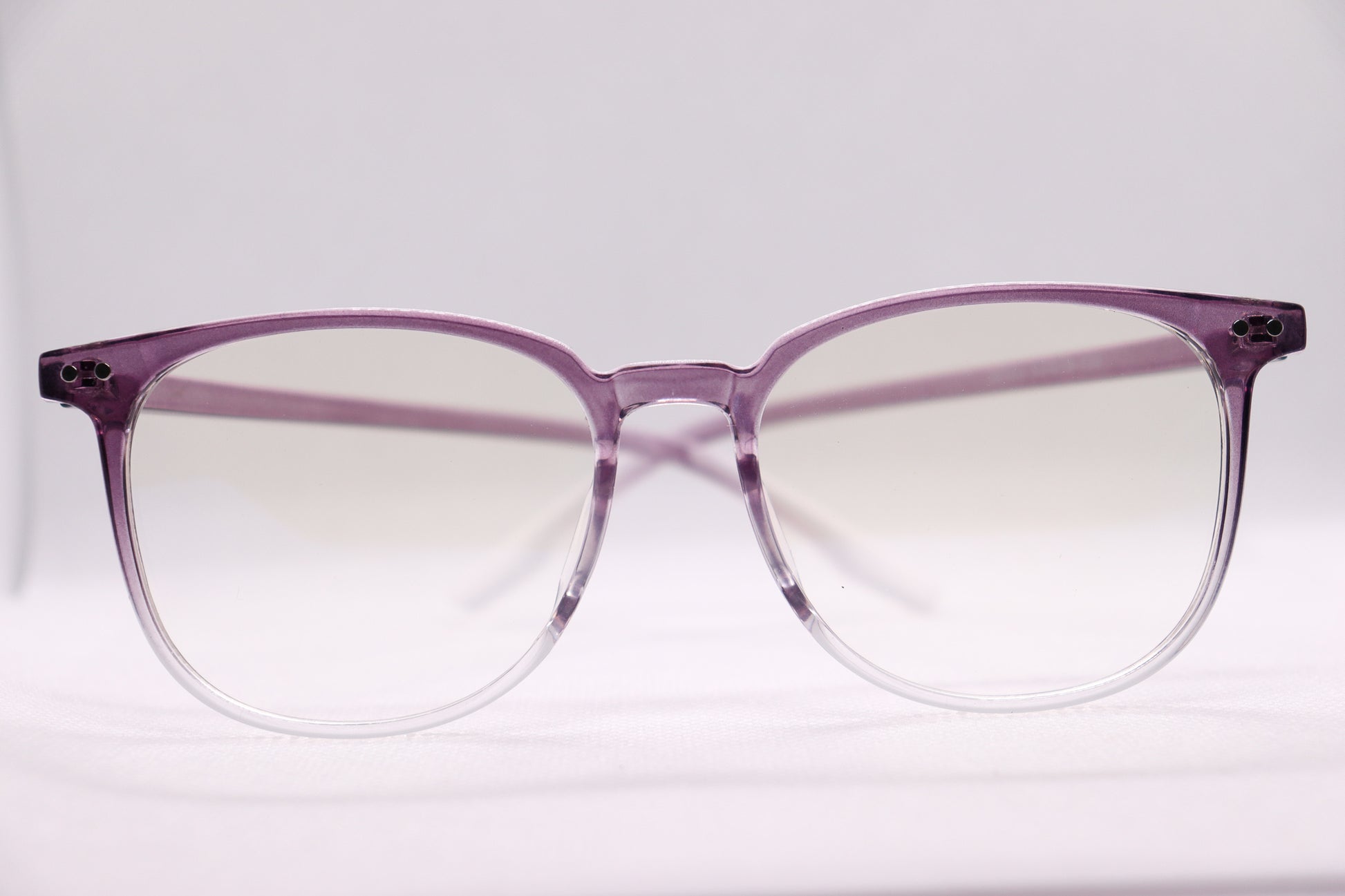 Oversized Gradient Purple Eyeglasses - 6466 image 4