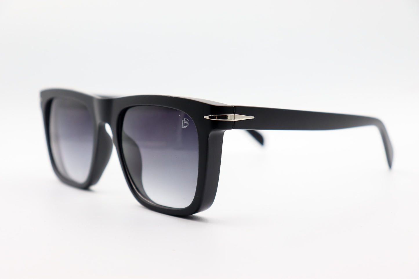 David Beckham Matt Black Square Sunglasses- DB1887 image 1