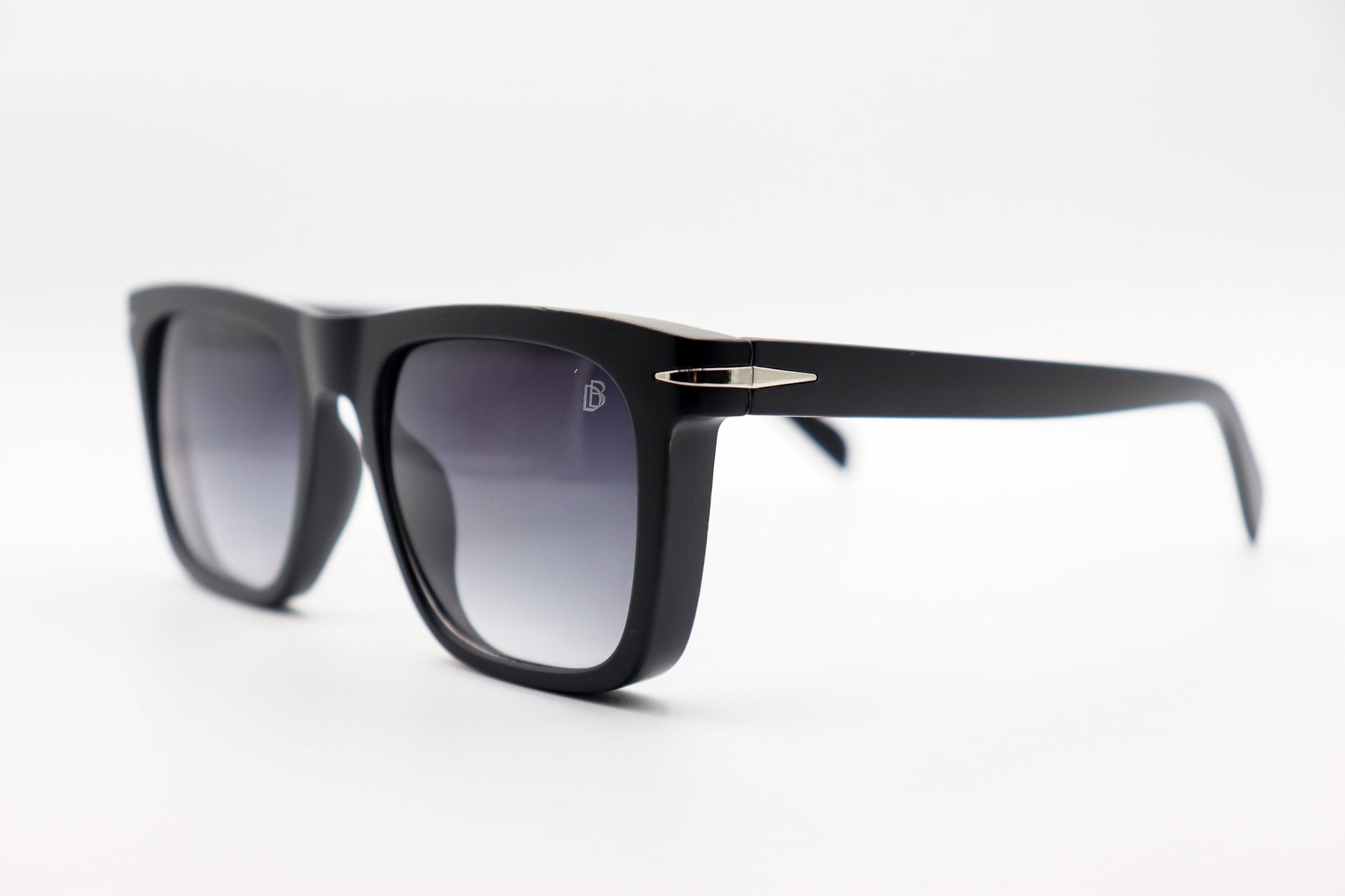 David Beckham Matt Black Square Sunglasses- DB1887 image 1