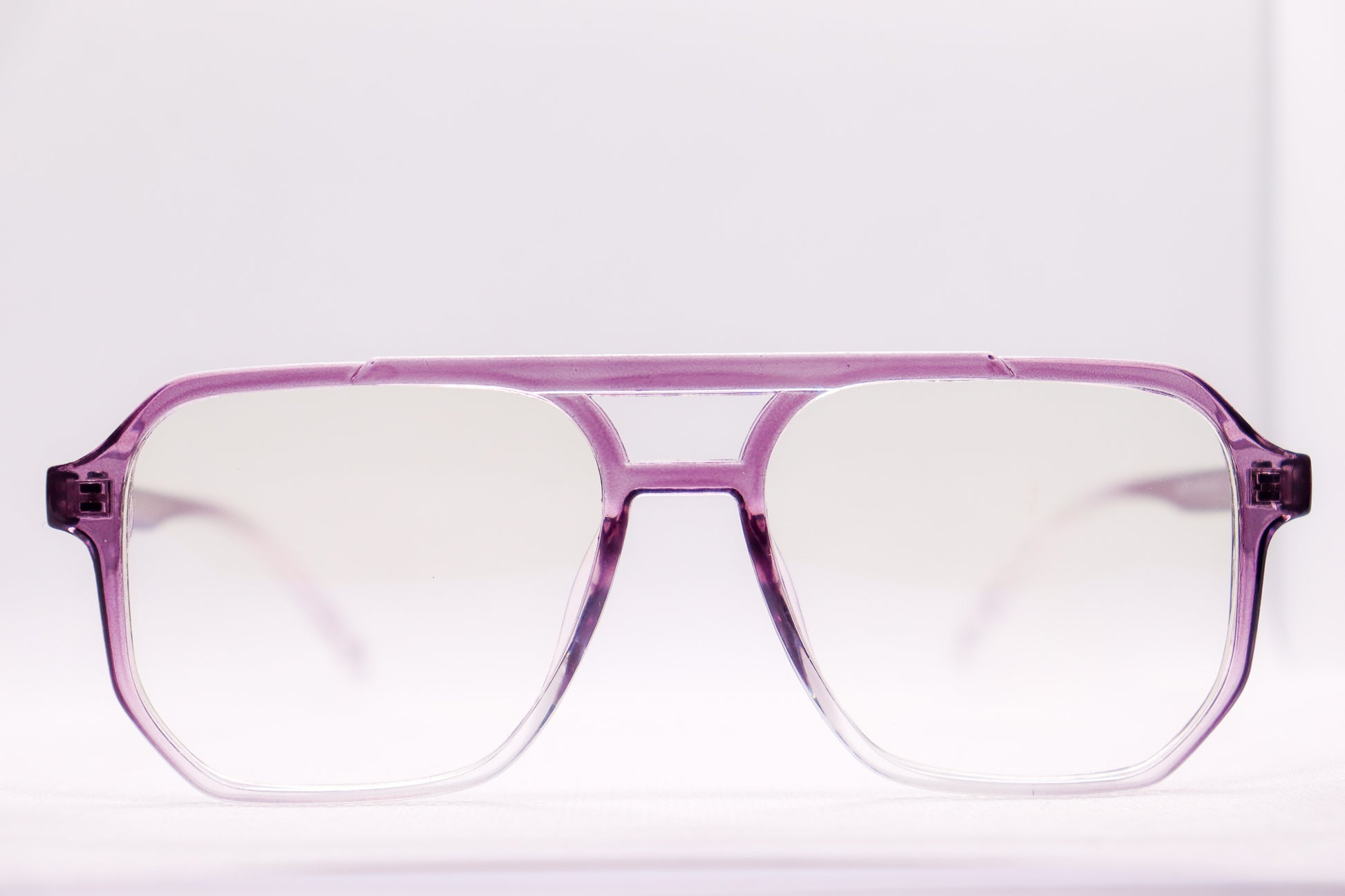 Double Bridged Gradient Purple - Eyeglasses - 6863 image 0