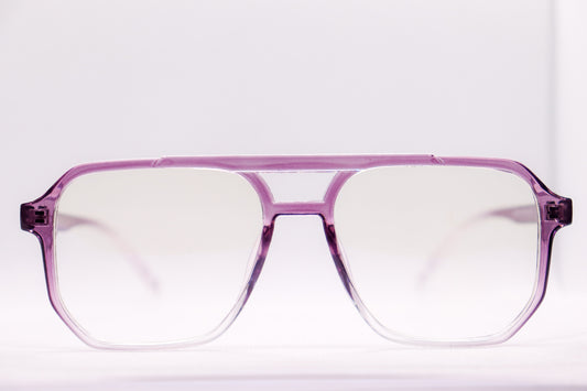 Double Bridged Gradient Purple - Eyeglasses - 6863 image 0