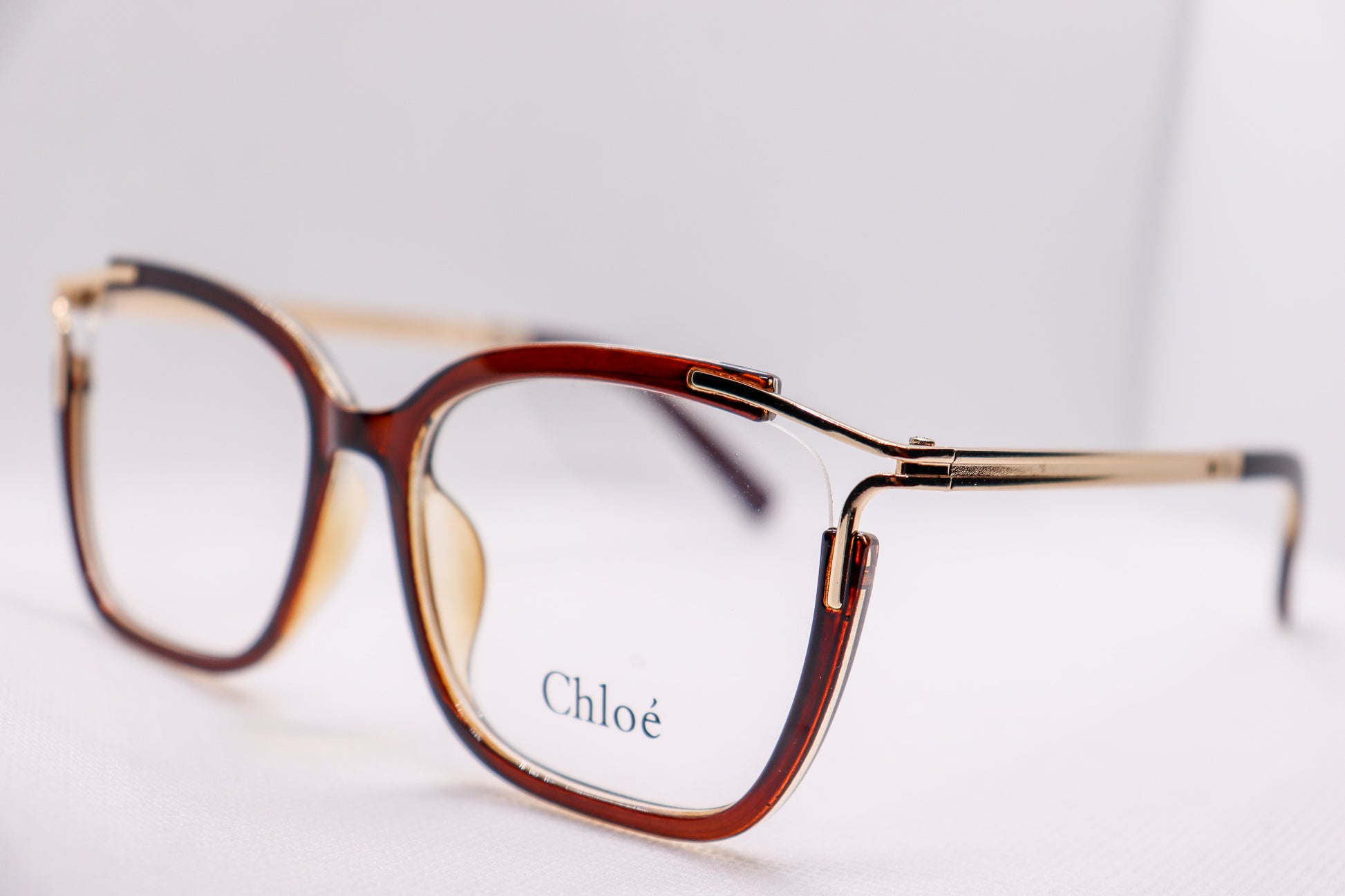 Winged Brown Eyeglasses - 7844 image 1