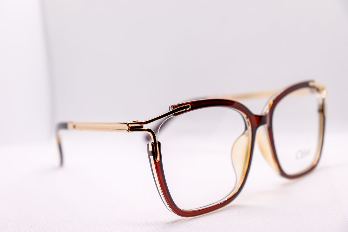 Winged Brown Eyeglasses - 7844 image 2