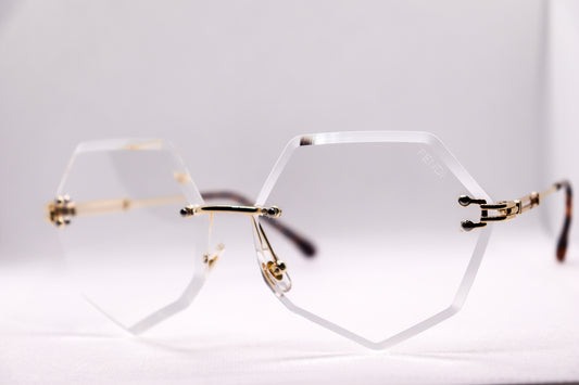 Rimless Translucent Sunglasses - 2049