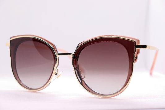 Winged Brown & Gold Sunglasses - 2130