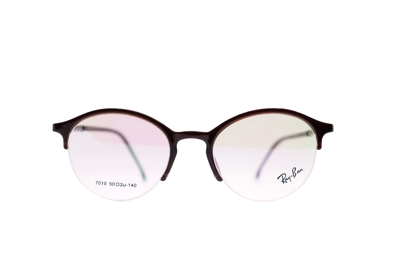 RB Round Half-Eye Bronze BlueCut Eyeglasses - 2277
