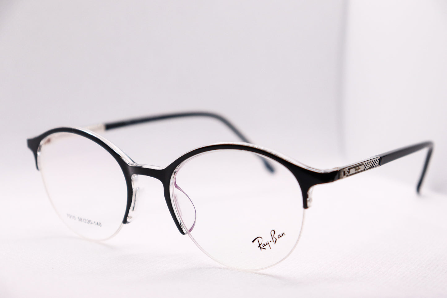 RB Round Half-Eye  Black BlueCut Eyeglasses - 2277