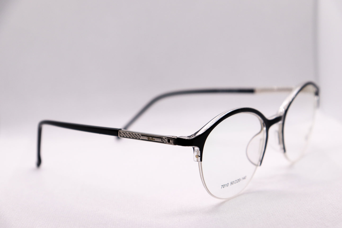 RB Round Half-Eye  Black BlueCut Eyeglasses - 2277