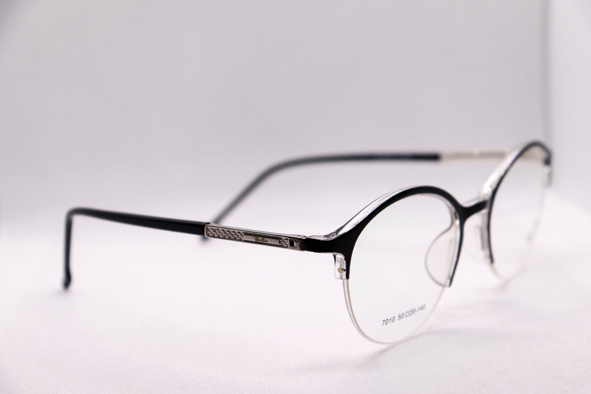 RB Round Half-Eye  Black BlueCut Eyeglasses - 2277