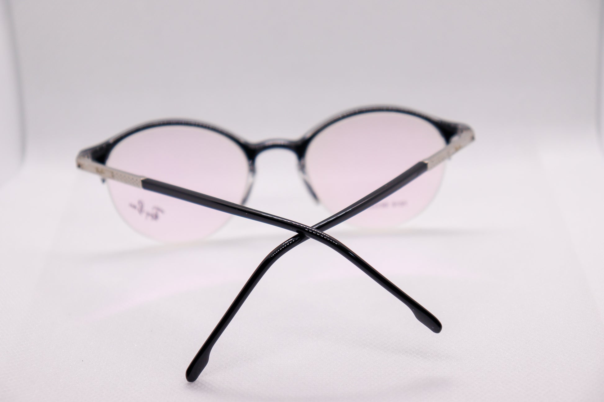RB Round Half-Eye  Black BlueCut Eyeglasses - 2277