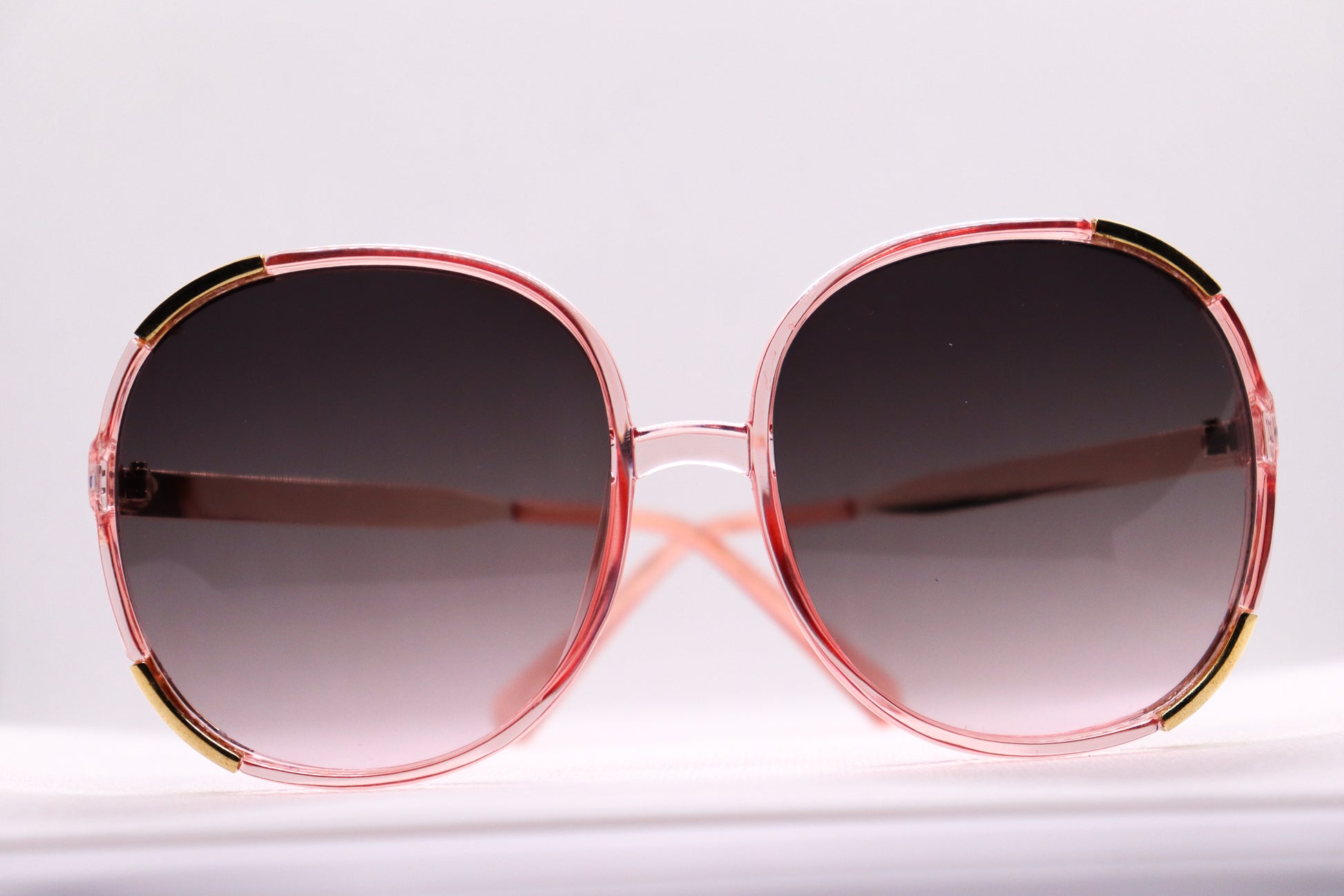 Oversized Retro Sunglasses - TeaPink - 5122 image 3