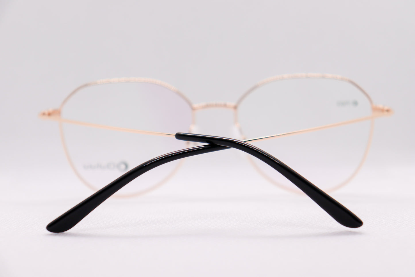 Semi Round Golden BlueCut Eyeglasses - 3061 image 4