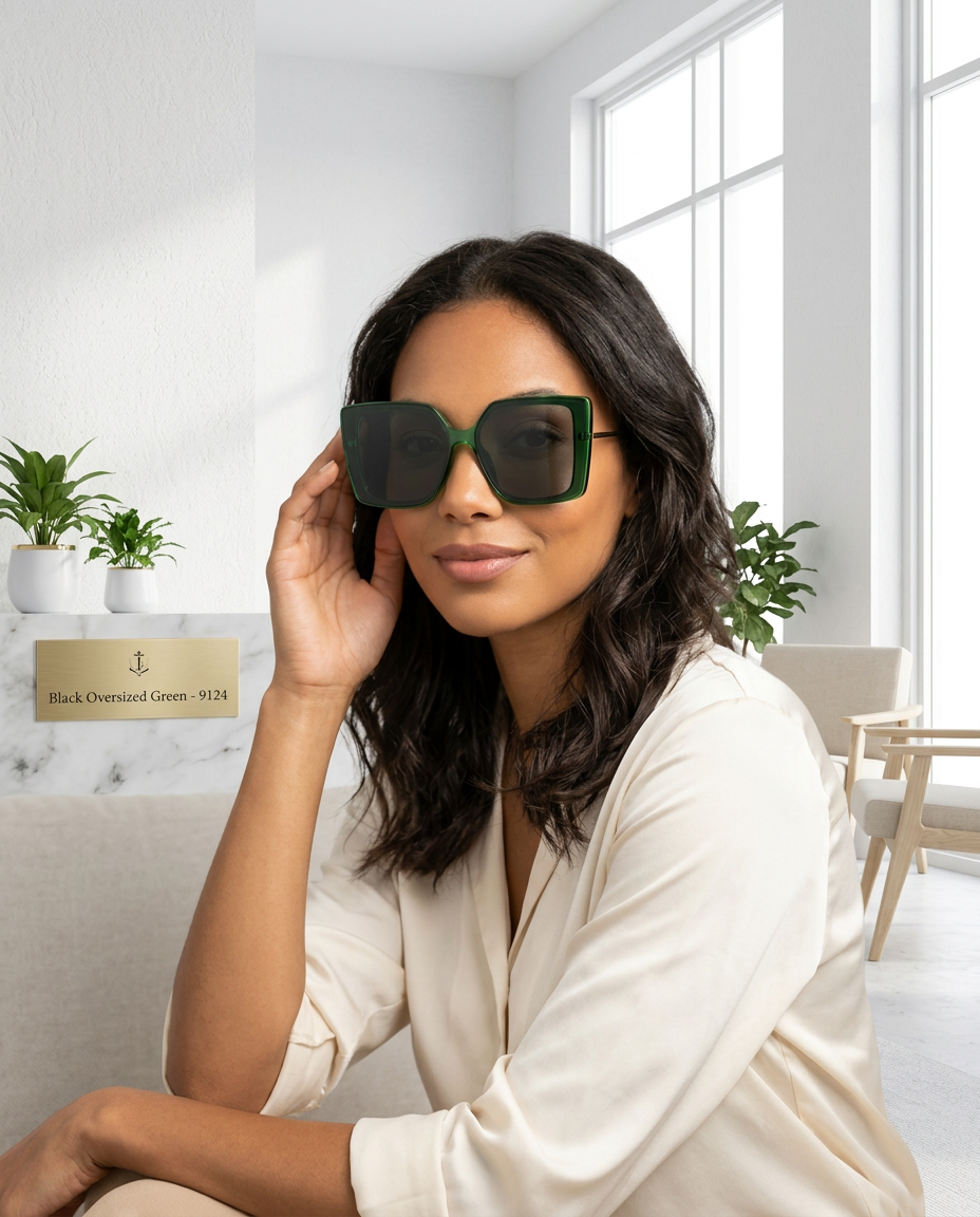 Black Oversized Green - 9124