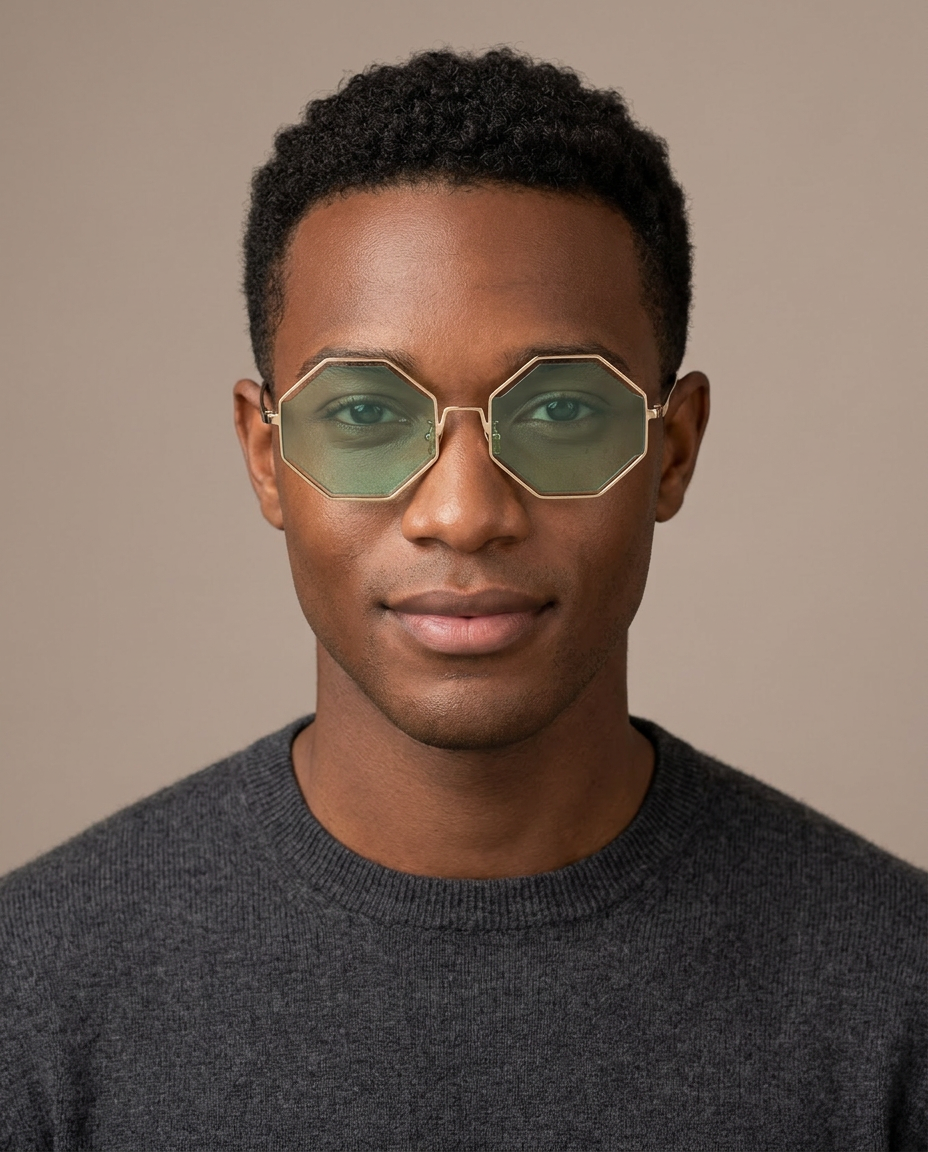 Angel Eyes Green Sunglasses - 6820