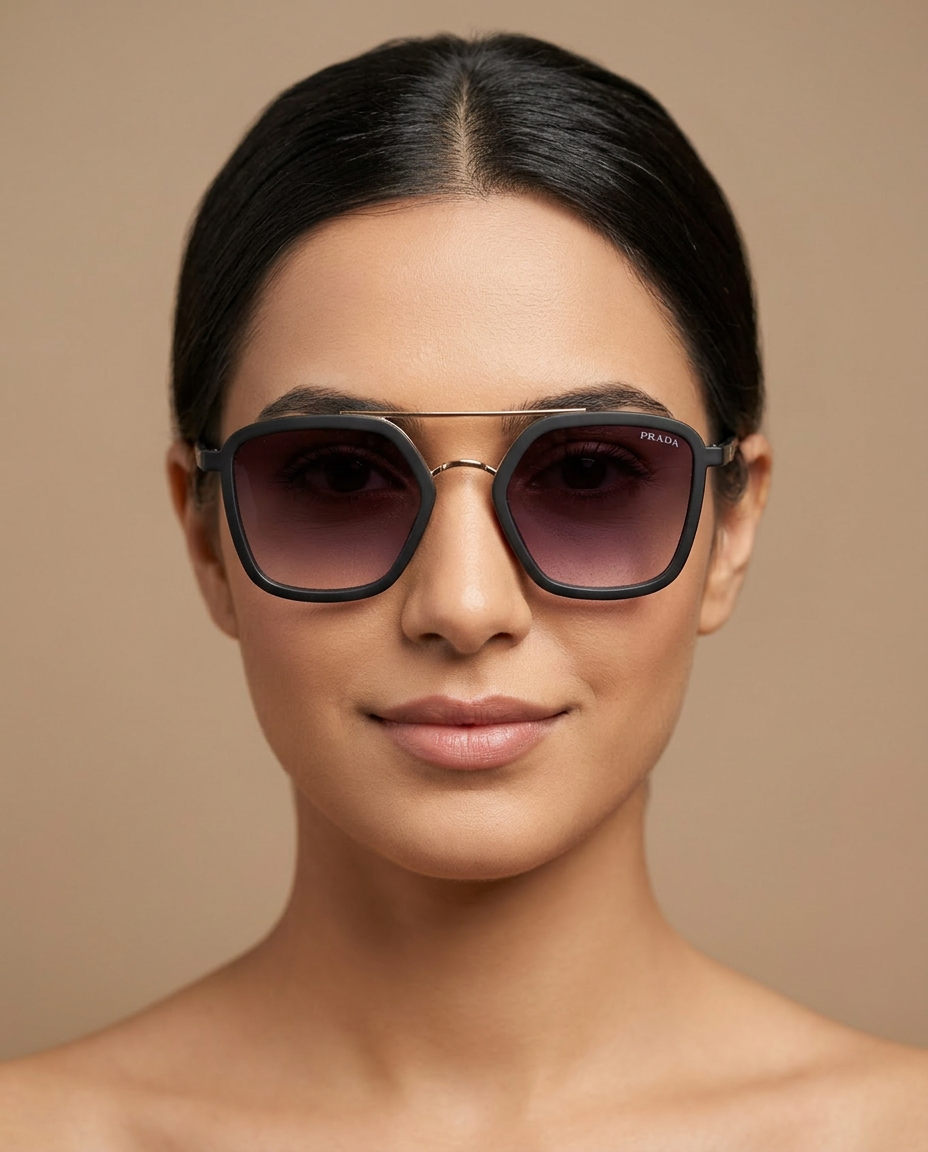 Black & Gold Sunglasses - 6923