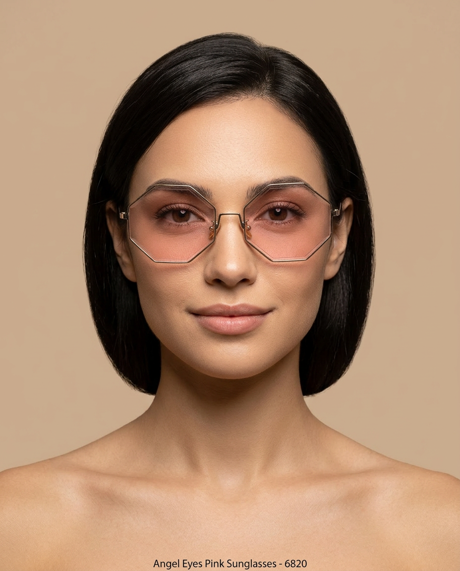 Angel Eyes Pink Sunglasses - 6820