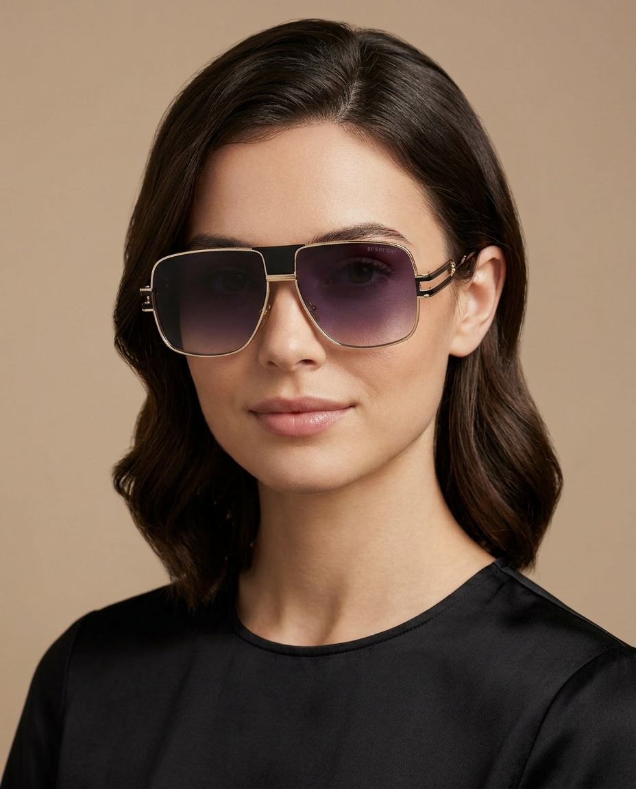 Burberry Double Bridge Black & Gold-103A