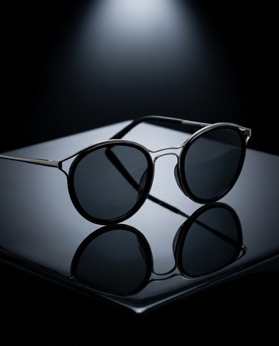 Mont Blanc Round Black & Silver B142JH